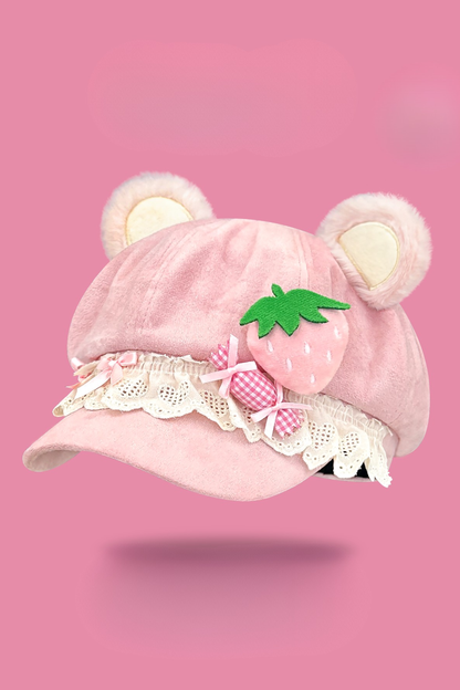 Strawberry Bear Hat