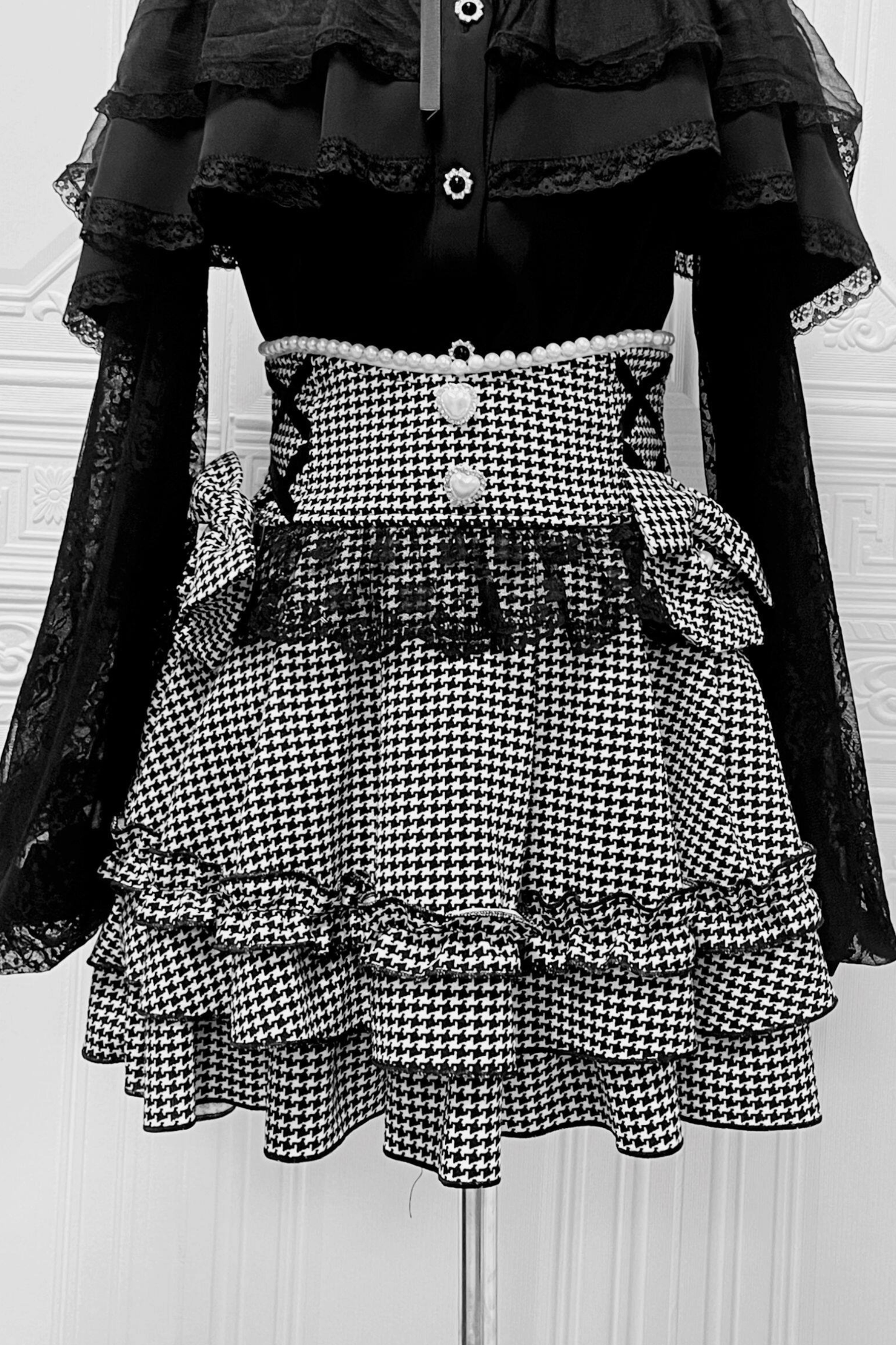 ダークキュートティアードスカート