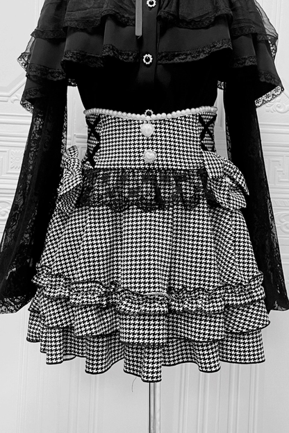 ダークキュートティアードスカート