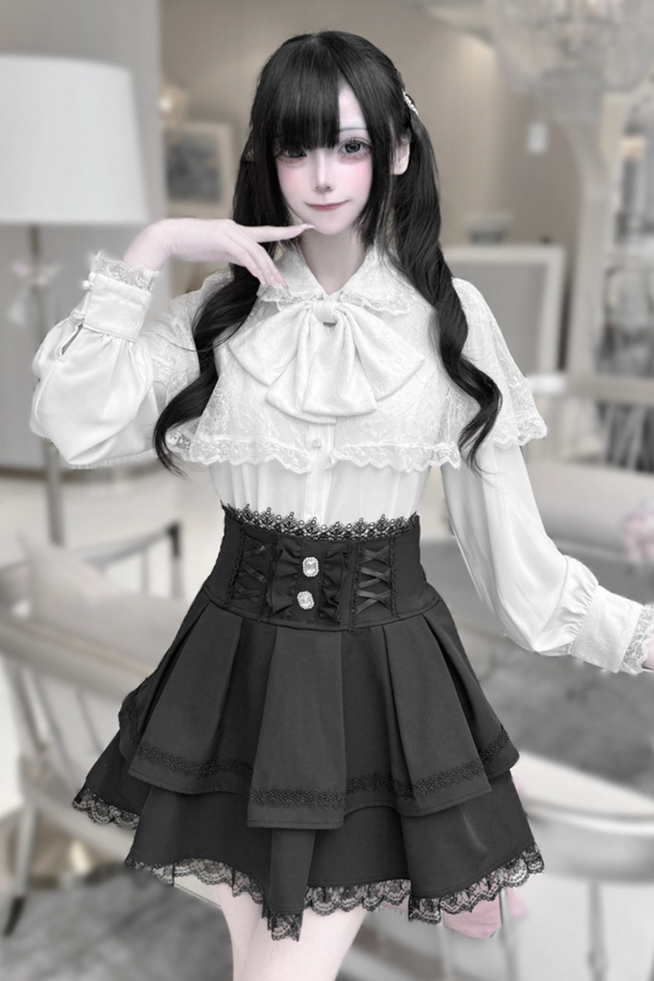 ダークムーンシャドウマントベールシャツ+スカート