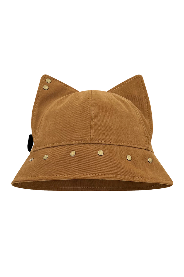 Studded Cat Ear Bucket Hat