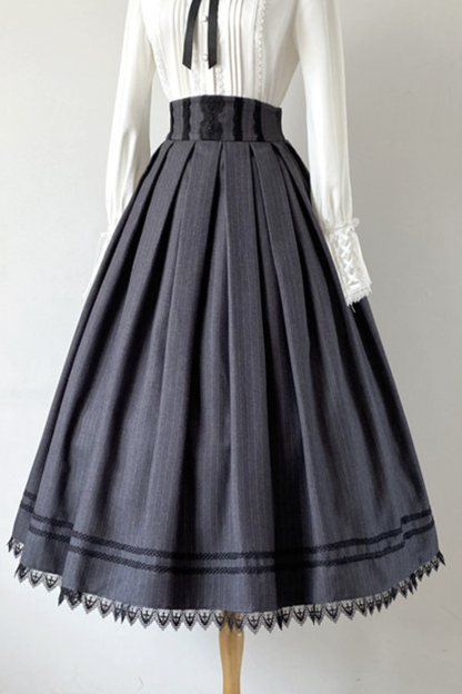 Retro Stripe Letter Skirt