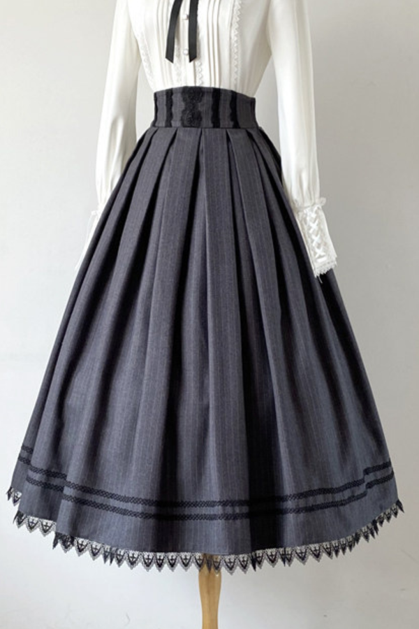 Retro Stripe Letter Skirt