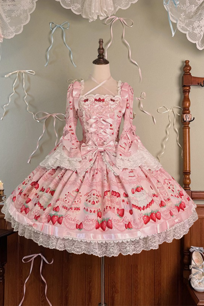 [Pre-order Deadline: July 8] Strawberry Doll Ribbon Dress