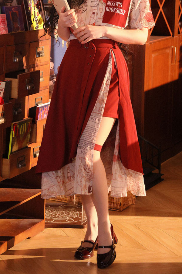 ダブルシフォンイレギュラースカート