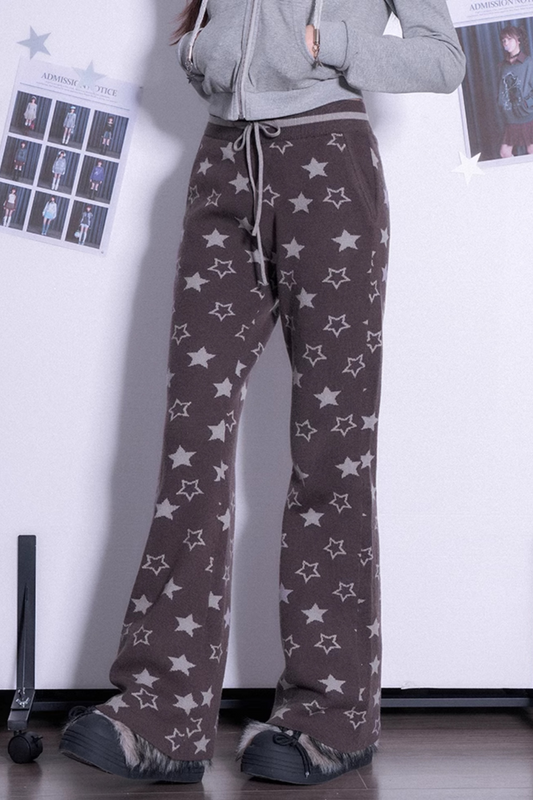 Star Flare Knit Pants