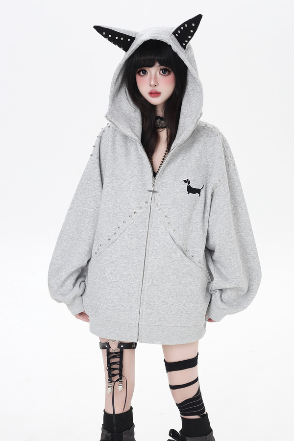 Casual Sweatshirt Dark Hooded Hoodie