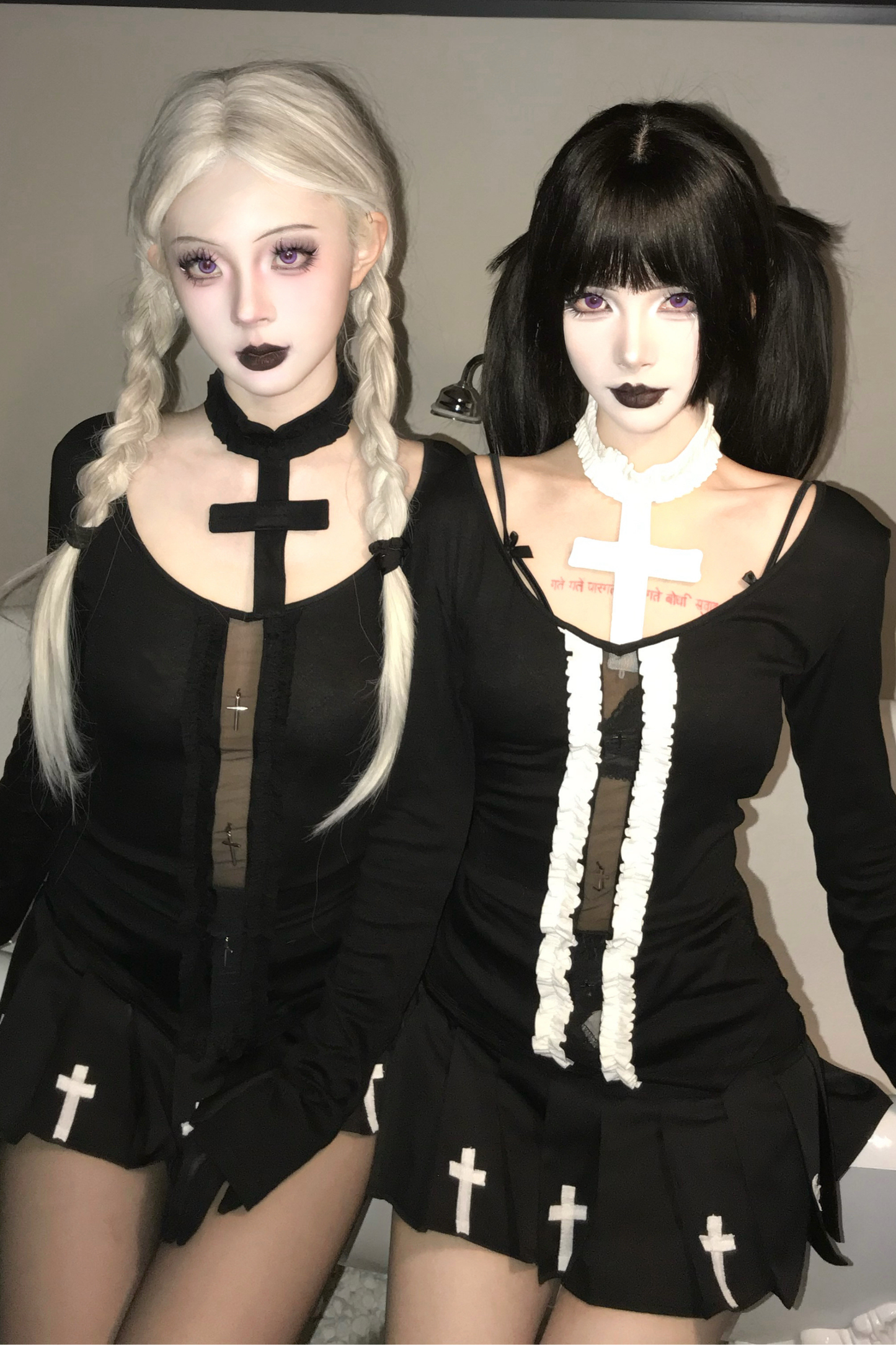 ゴシッククロスニットトップス