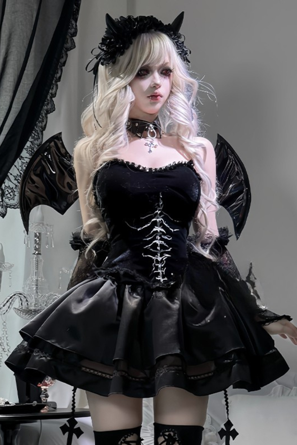 Dark Girl Love Cure Bandeau + Short Skirt