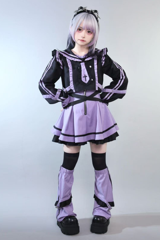 ドリームキャットセーラートップス+スカート+レッグウォーマー
