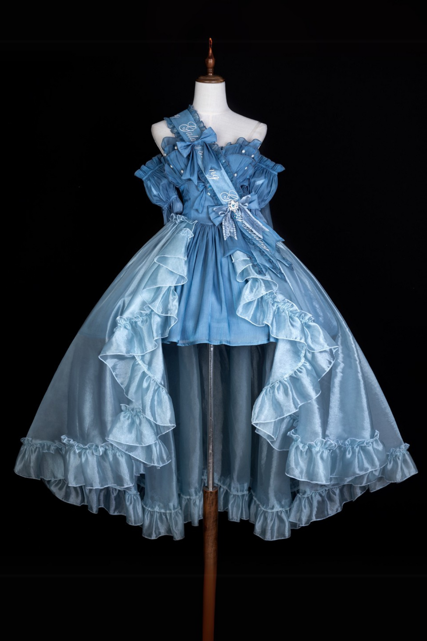 Blue Swing Fairy Puffy Dress + Sleeve + Ribbon