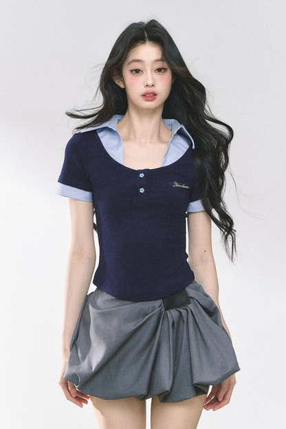 ストレートショルダーアメリカンシャツトップス