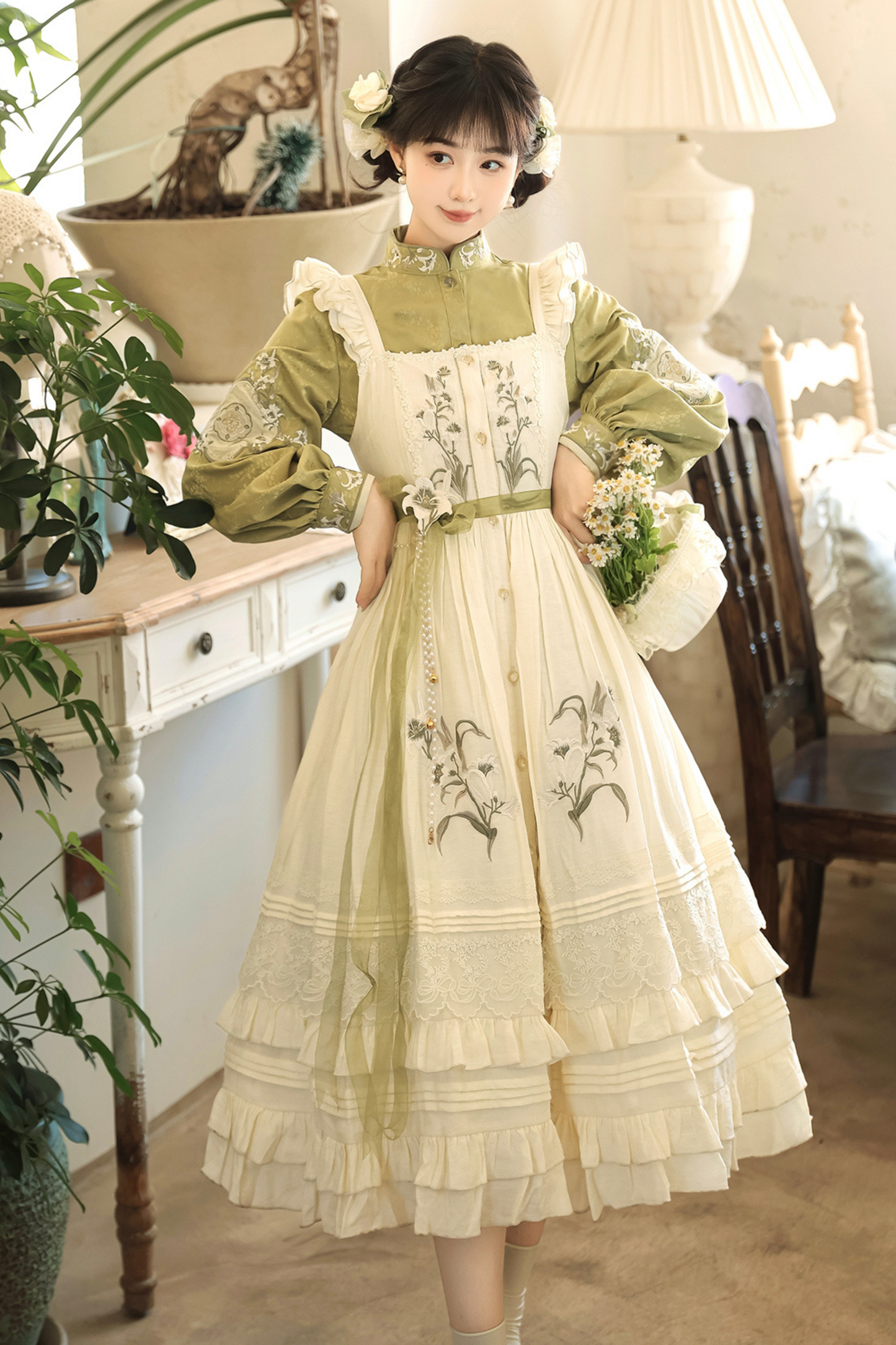 【予約商品】レトロチャイナエレガントロリータドレス+トップス