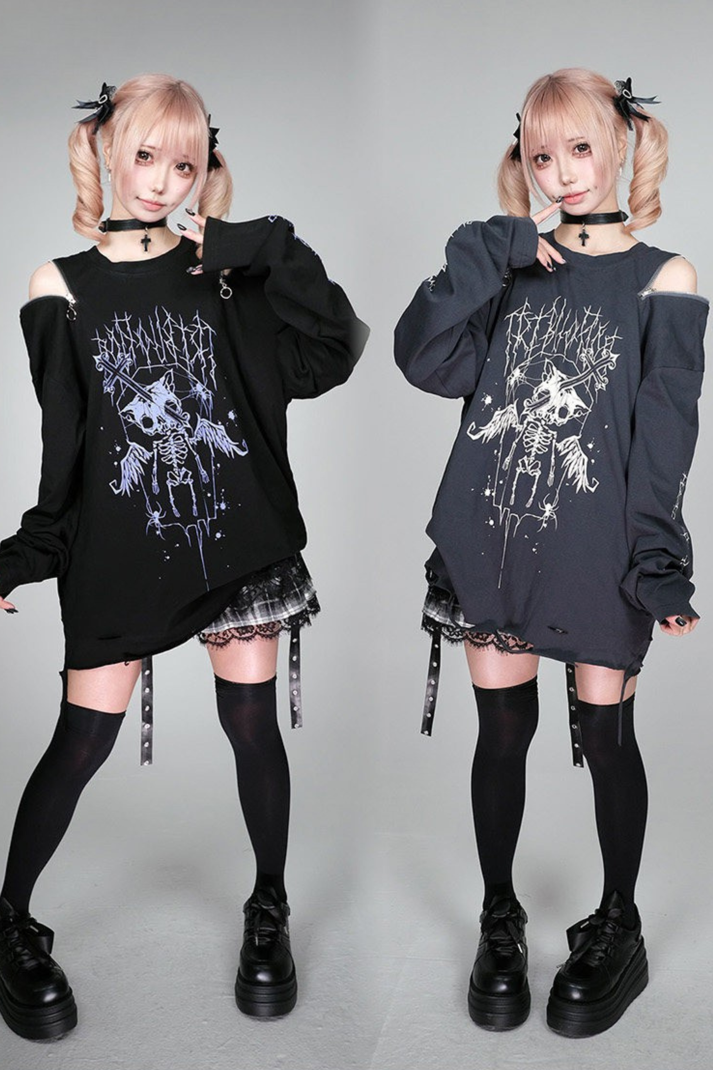 ピュアダークディストレストトップス