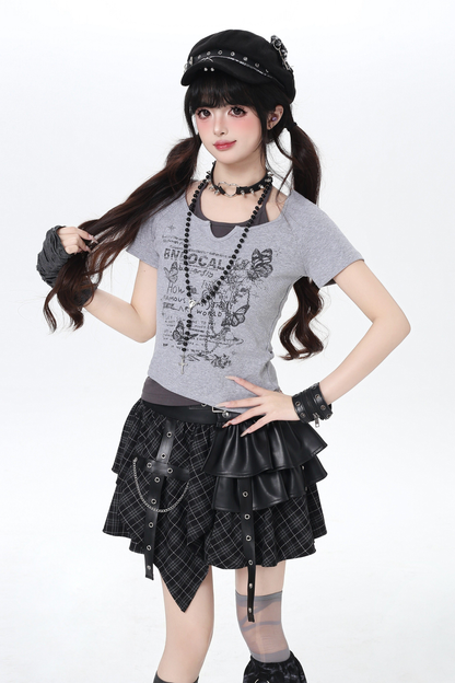 Butterfly Halter Color Block Top