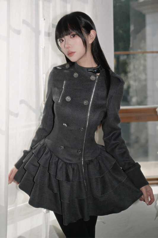 ゴシックフリルティアードドレス