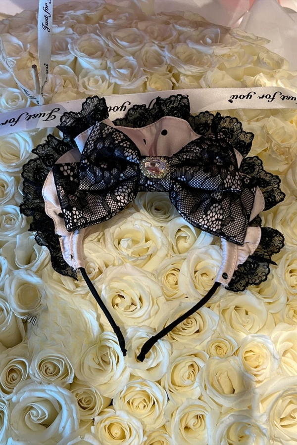 スイートリトルドットメイドロリータドレス+エプロン+ヘッドアクセサリー+ベール