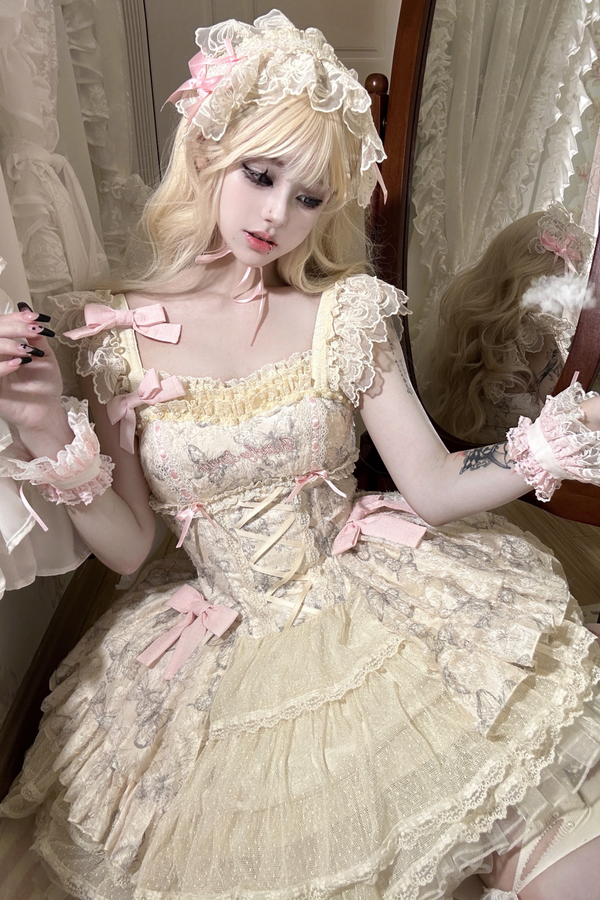 Butterfly Jacquard Sweet Princess Lolita Dress