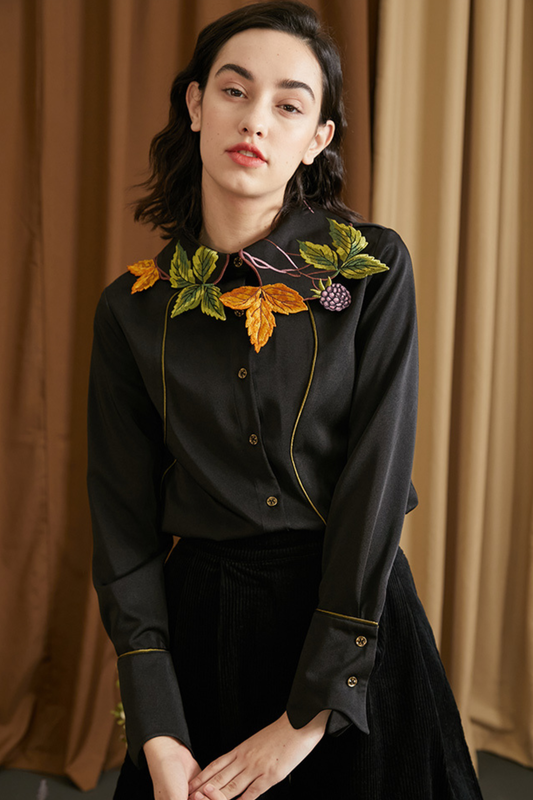 leafberry collar shirt