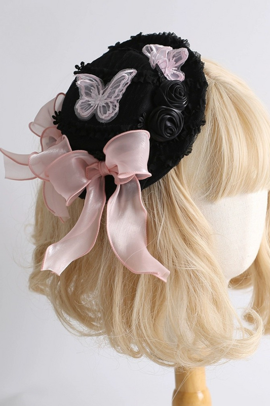 Butterfly Ribbon Silk Hat