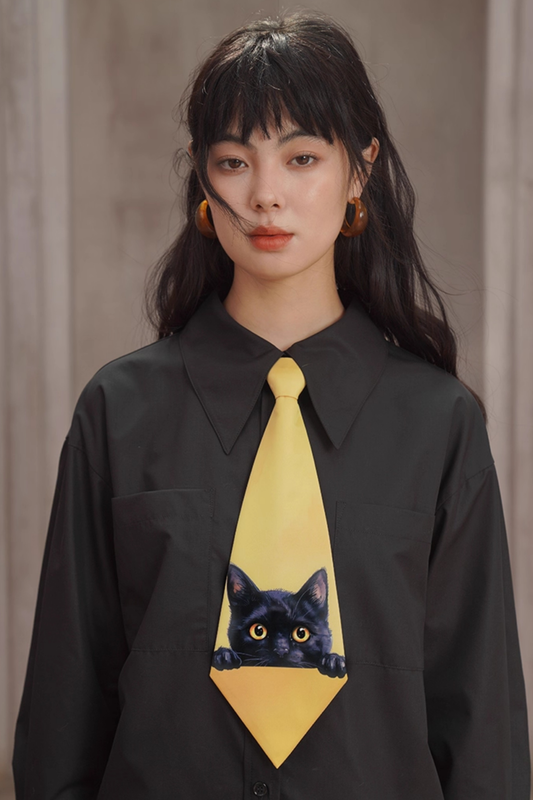 Cat design tie
