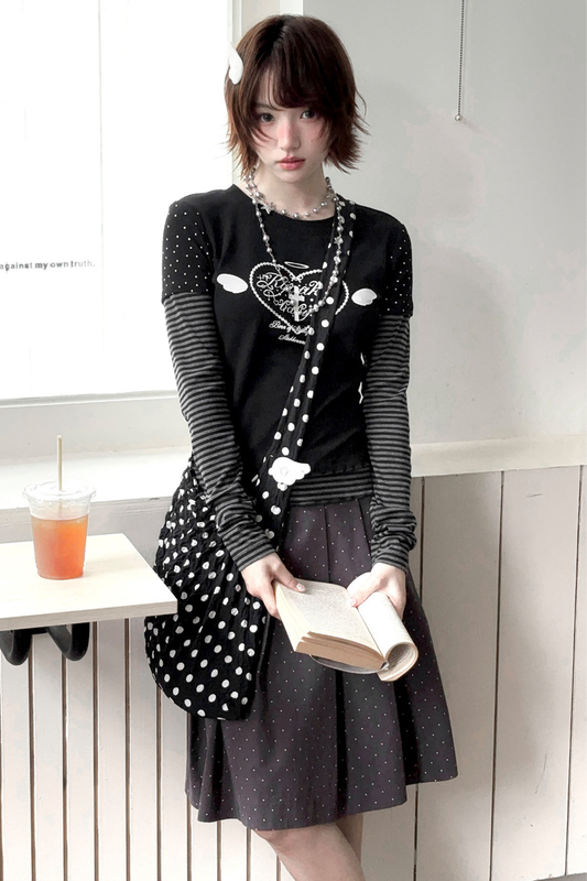 Heart Angel Top + Pleated Skirt