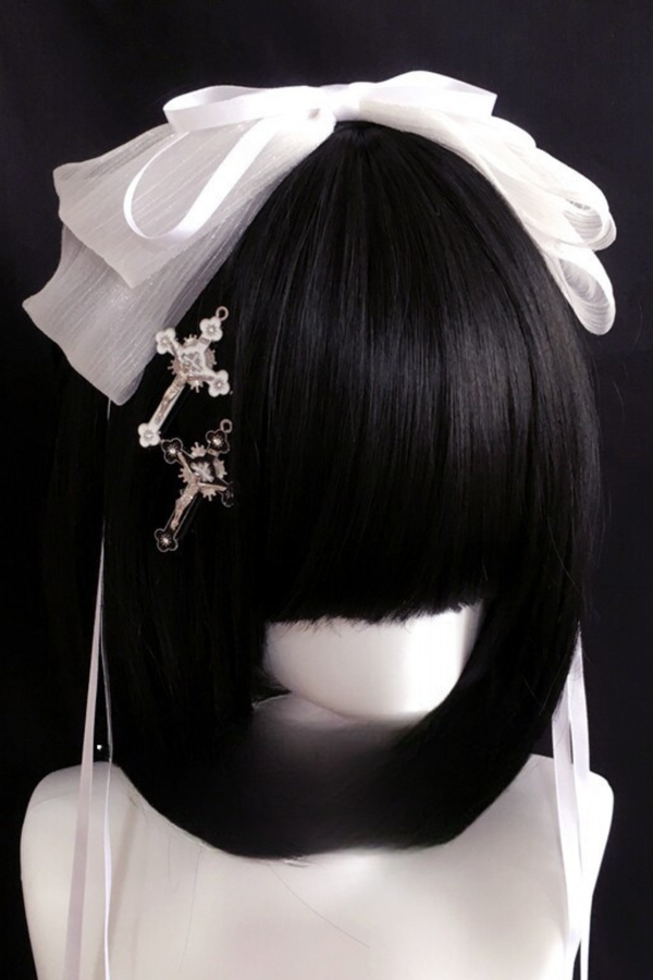 ゴシックリボンレースヘッドバンド