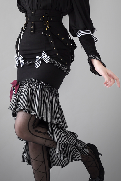 [Reservation product] Oriana retrovintage gothic elegant shirt + fish tail skirt