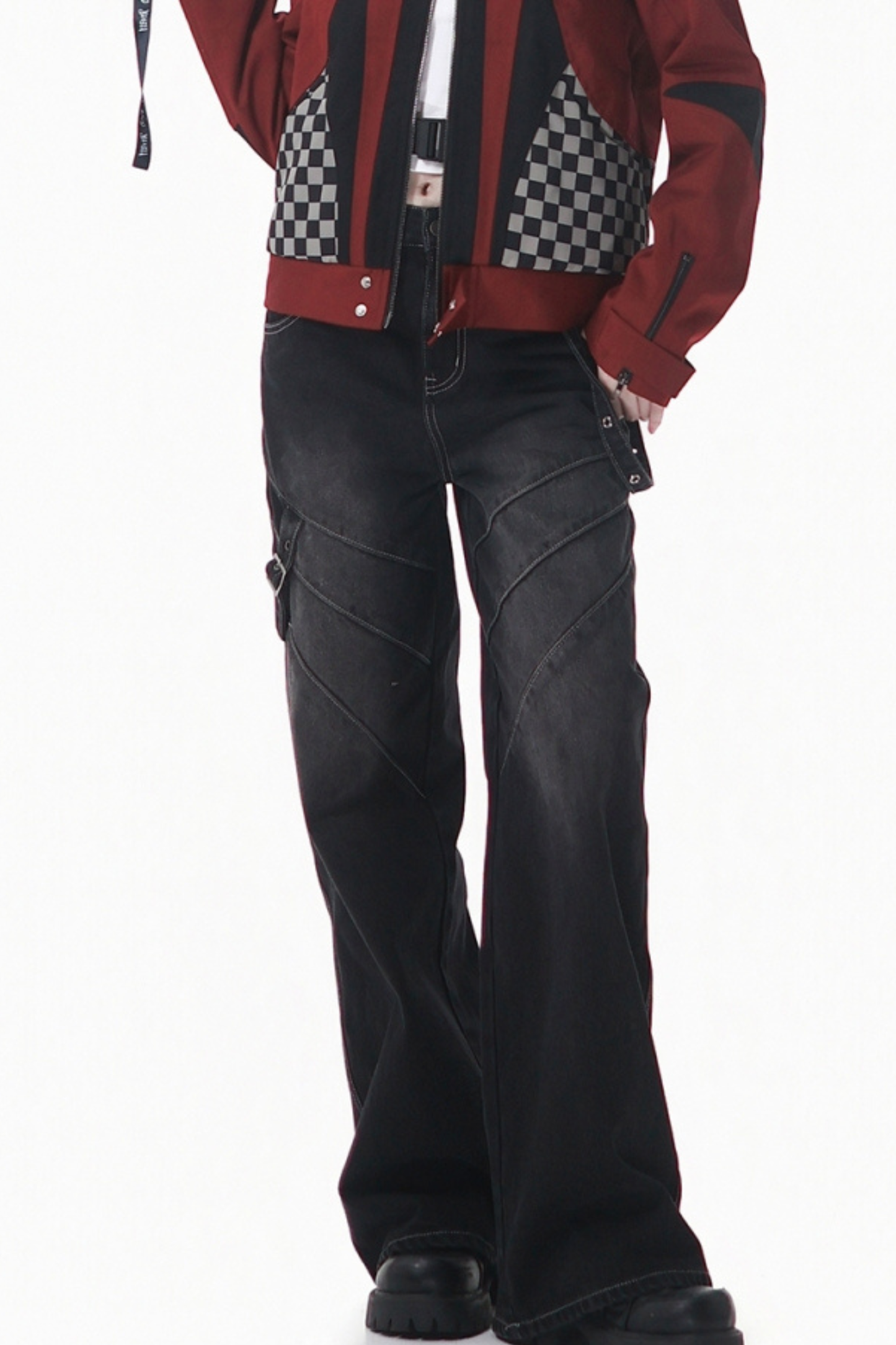 Washed Smoked Straight Leg Pants