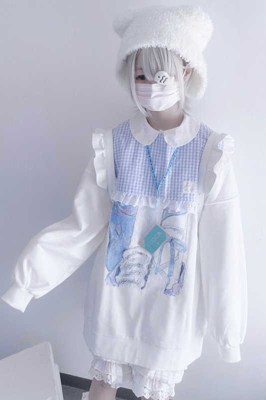 White Bird Aqua Loose Sweat Dress