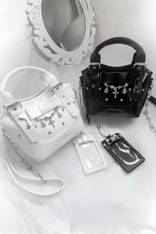 Diamond Patterned Bowknot Tote