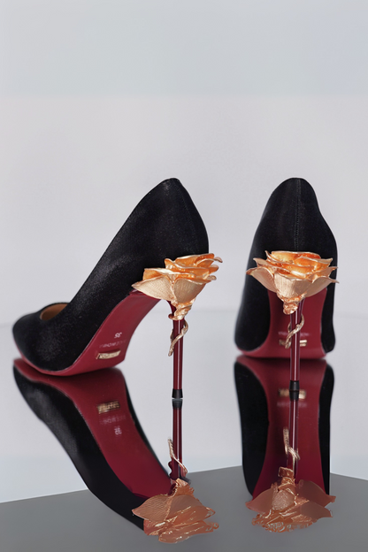 Rose Elegance Pointed Heels