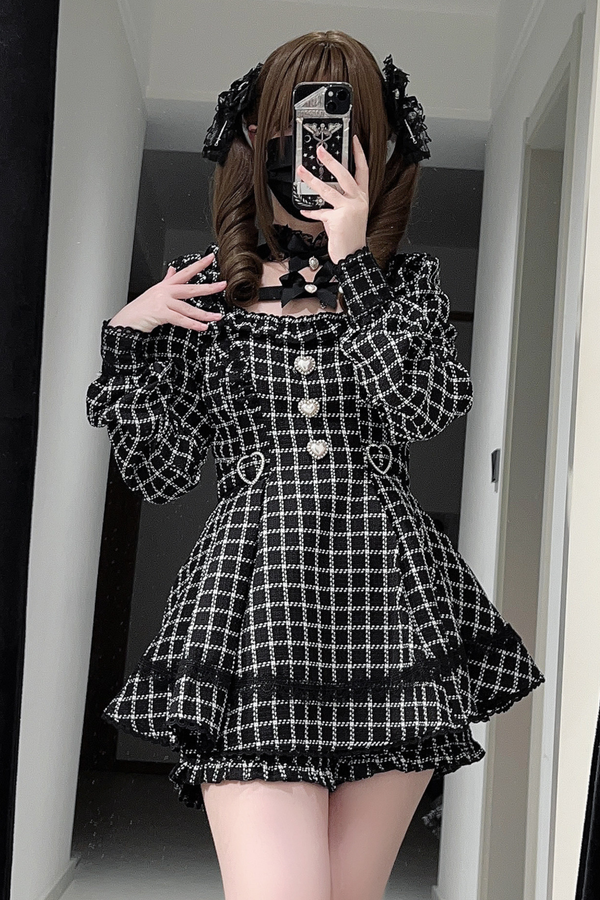 Plaid Dark Jirai Dress + Shorts