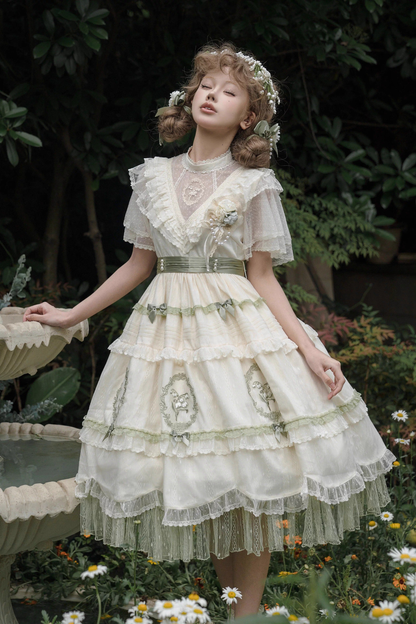 Lily Forest Ever Dress + Flower + Flat Cap + Clip