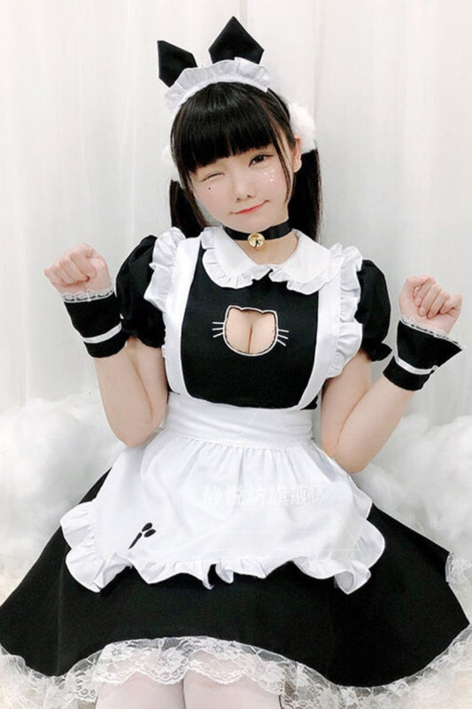 Japanese Light Lolita Maid Dress Set