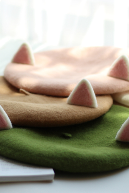 Milky Cat Ear Beret