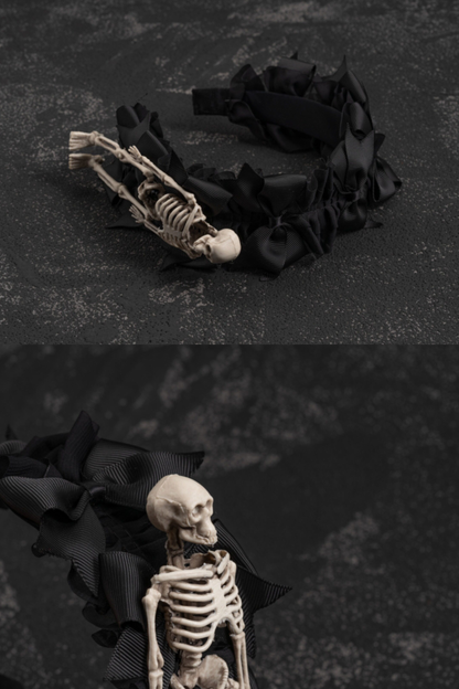 スカルリボンヘアーアクセサリー