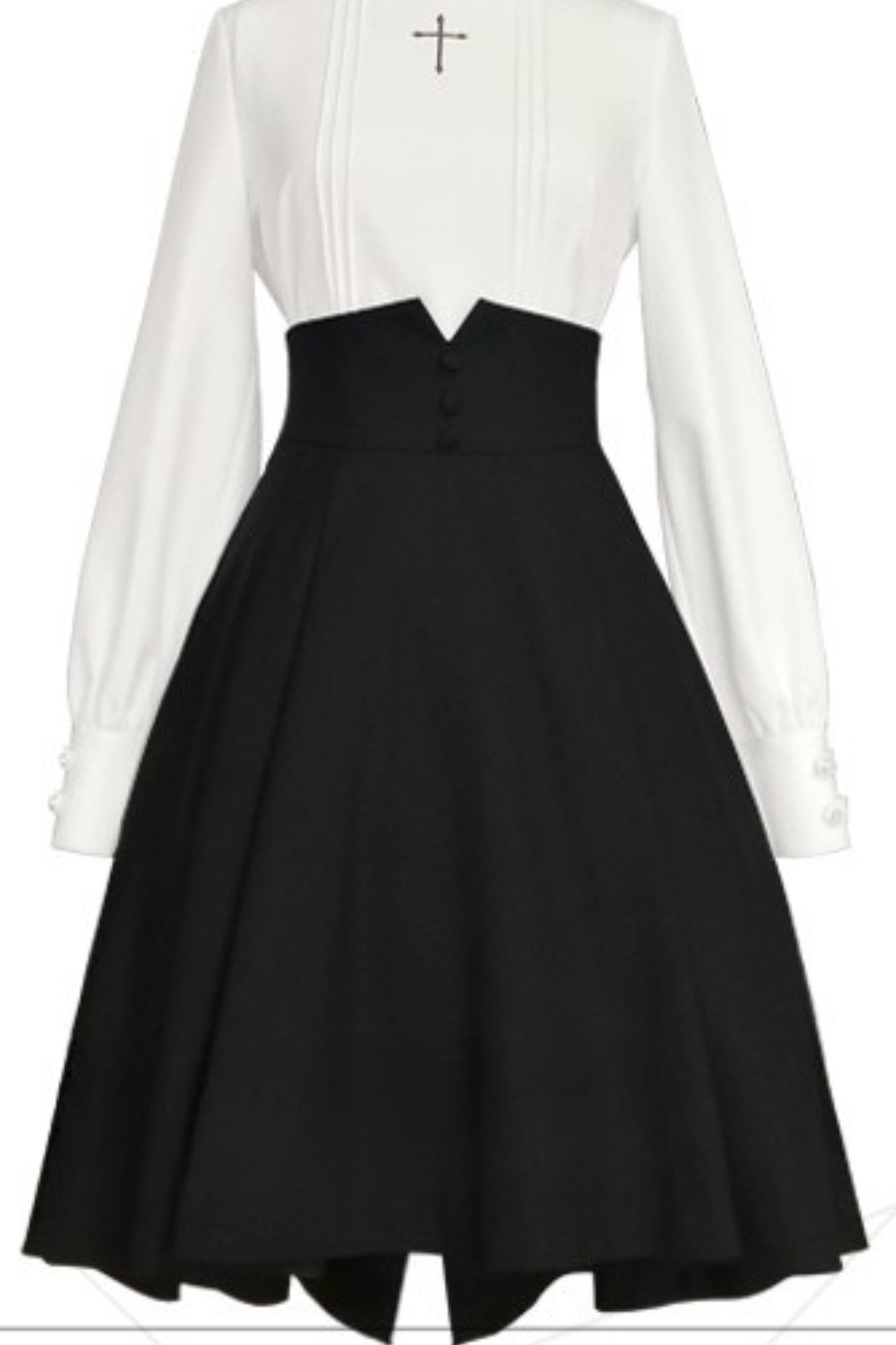 レトロダークゴシックハイウエストアシメスカート