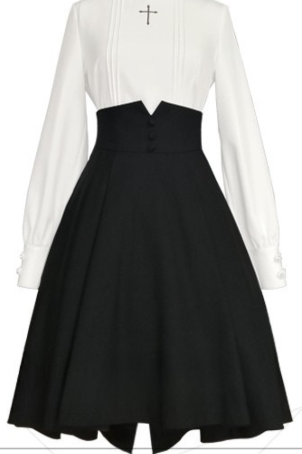 レトロダークゴシックハイウエストアシメスカート