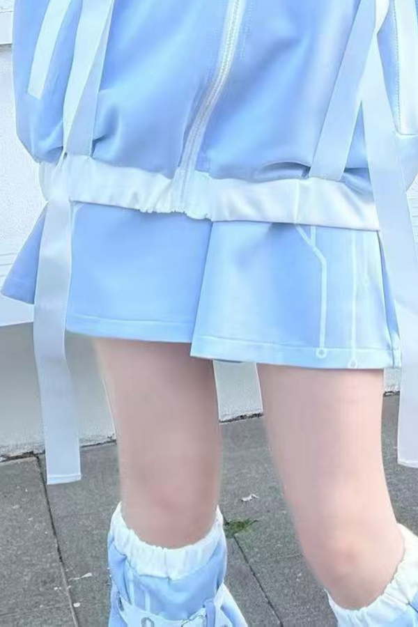 アクア天使サブカルチャーフードジャケット+パンツ+レッグカバー