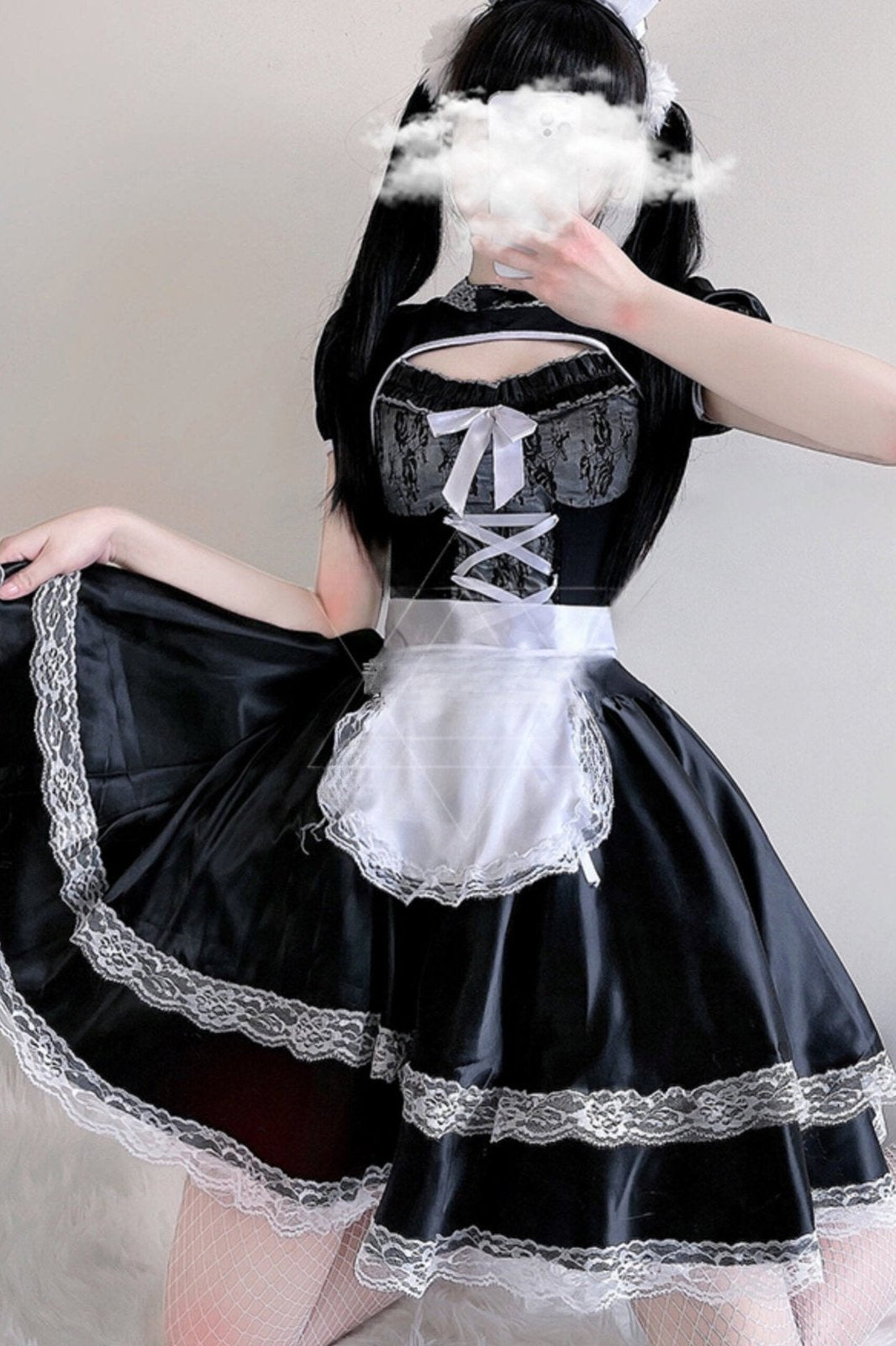 Halloween Black And White Maid Dress