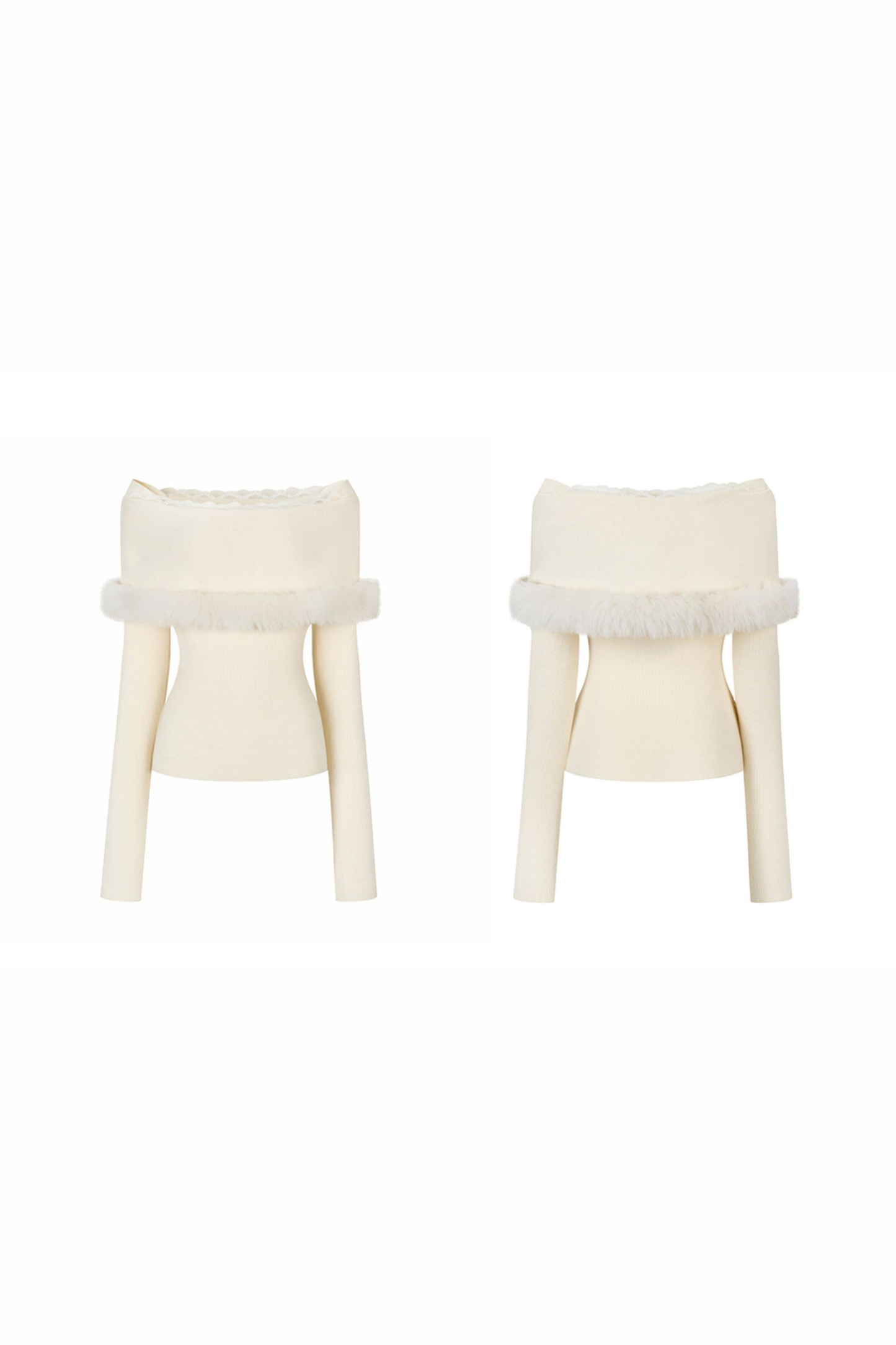 Elegant off-the-shoulder knit + mermaid skirt