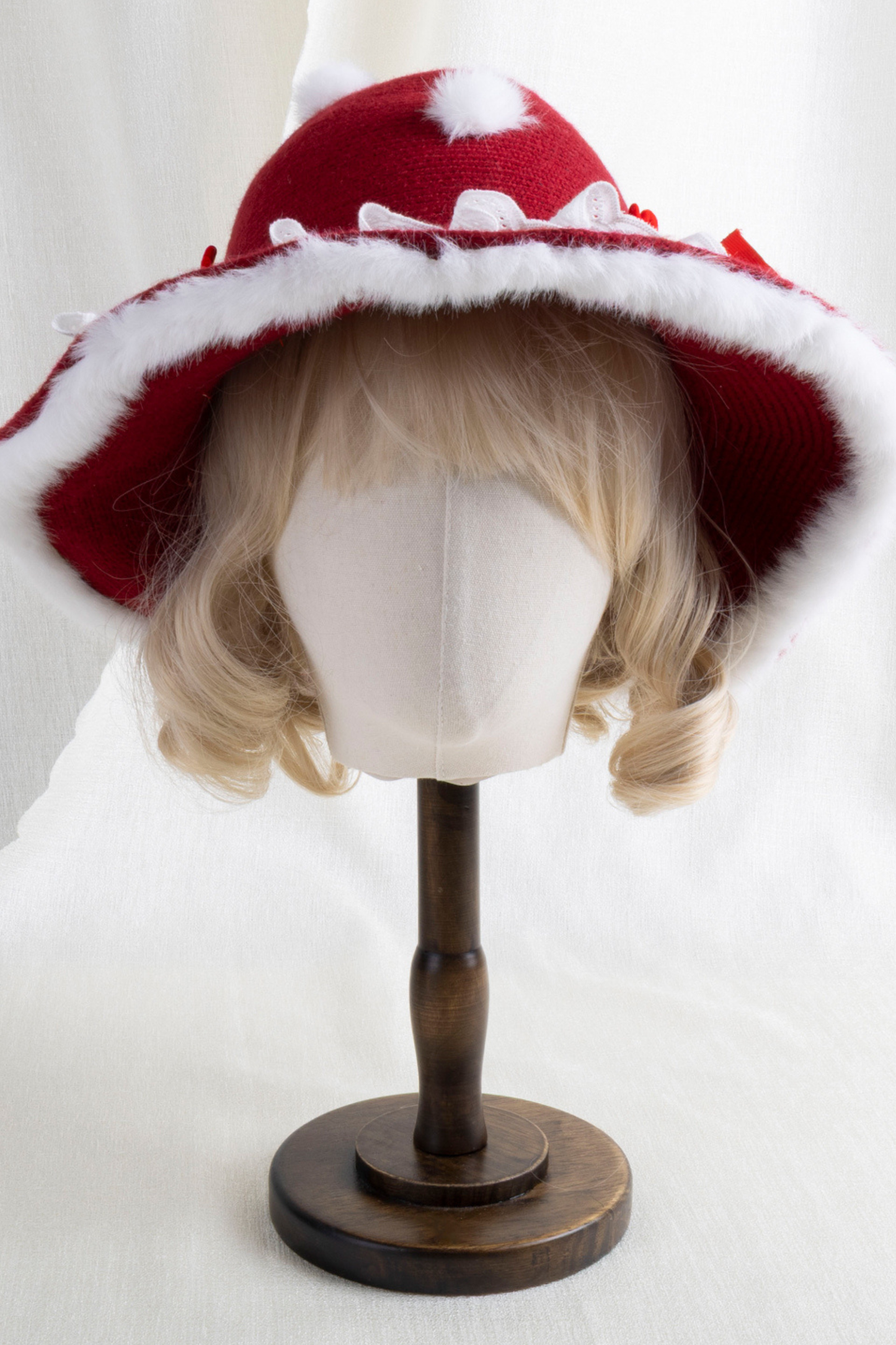 ダークレッドロリータハット