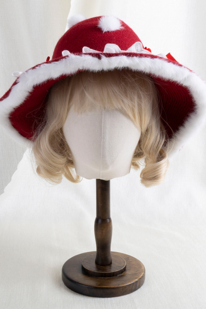 ダークレッドロリータハット