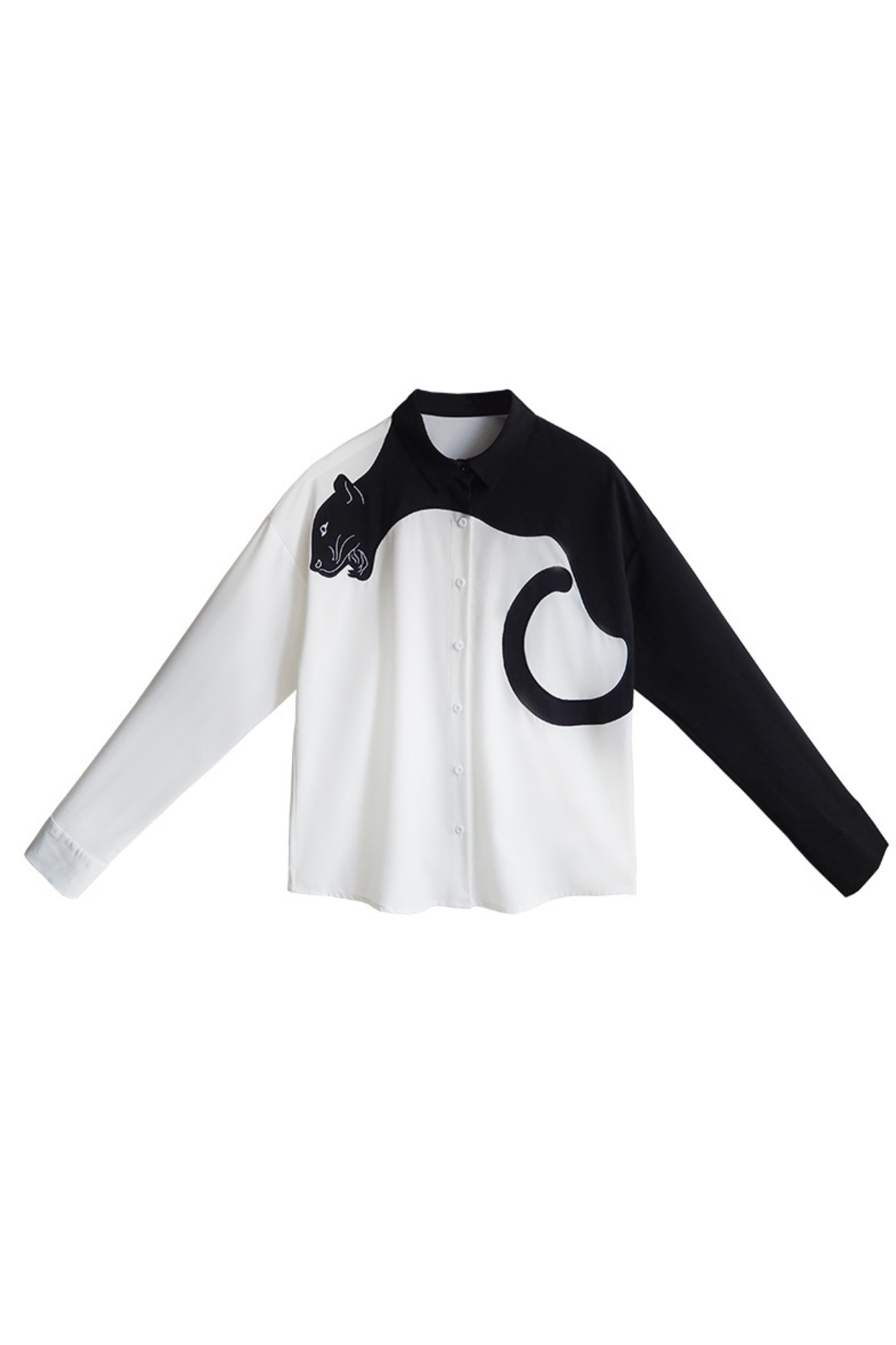 ヒョウ柄スリムフィットシャツ