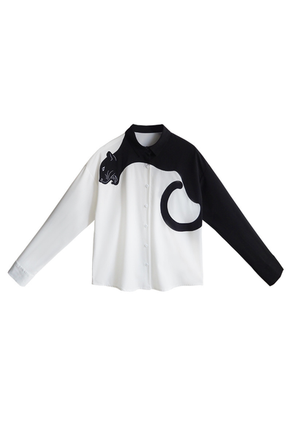 ヒョウ柄スリムフィットシャツ