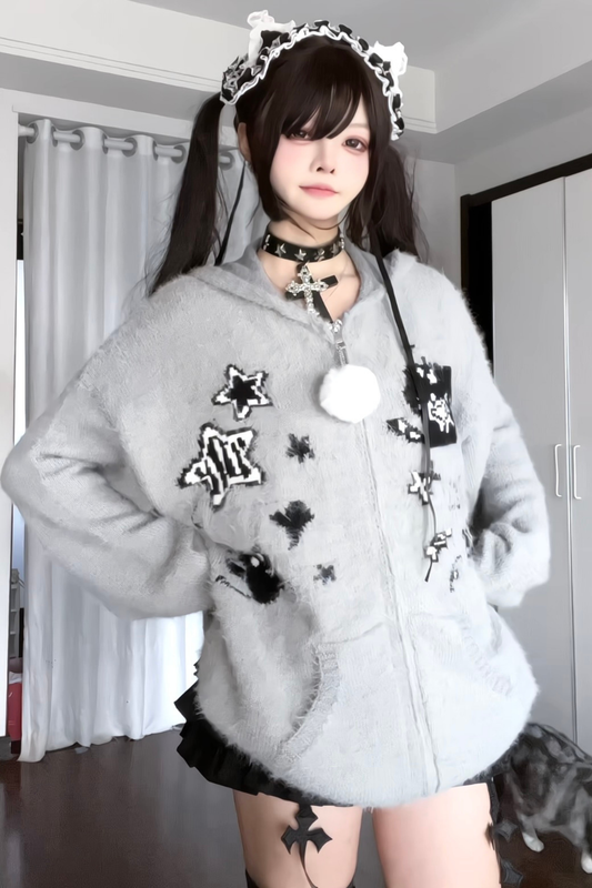 Nerd Hooded Loose Hoodie