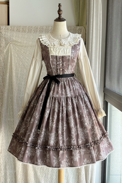 Sketch Wild Rose Elegant Lolita Jumperskirt