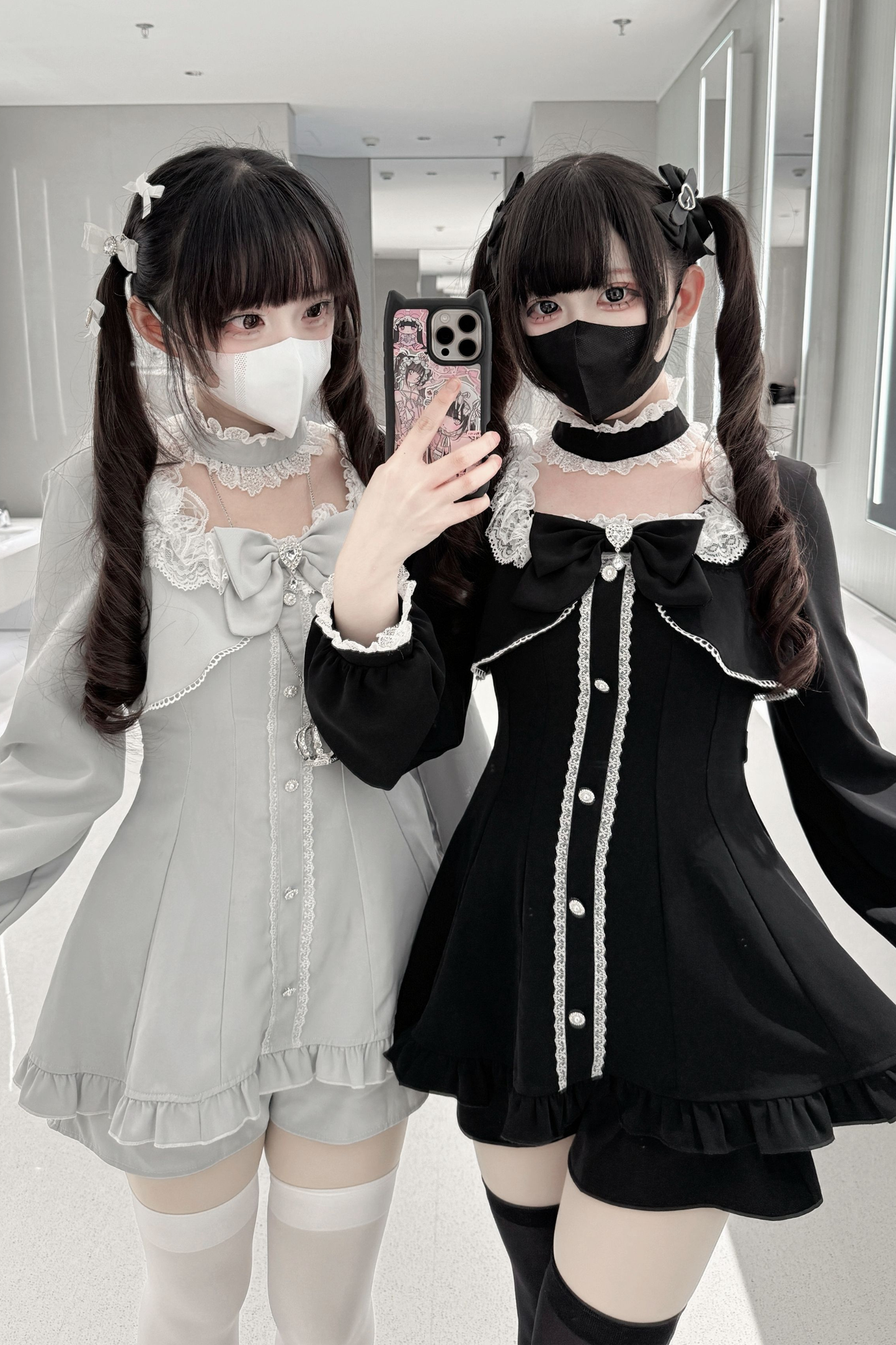 地雷フレアフェイクツーピースワンピース