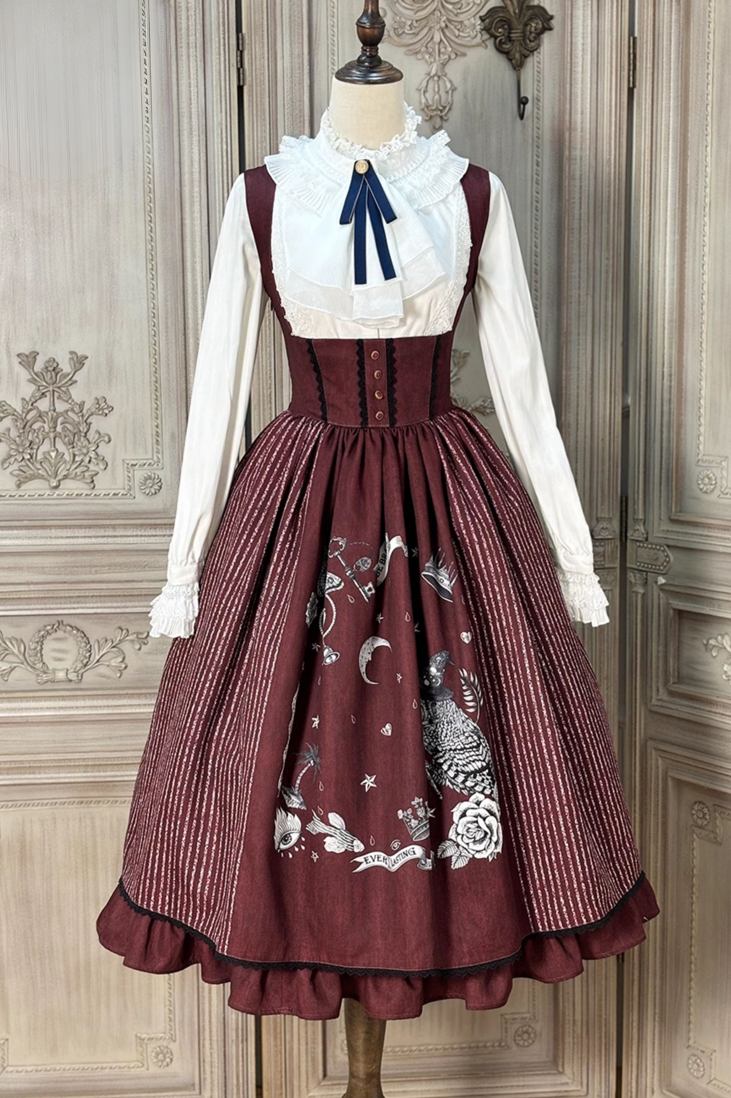 魔法学園レトロエレガントロリータジャンパースカート